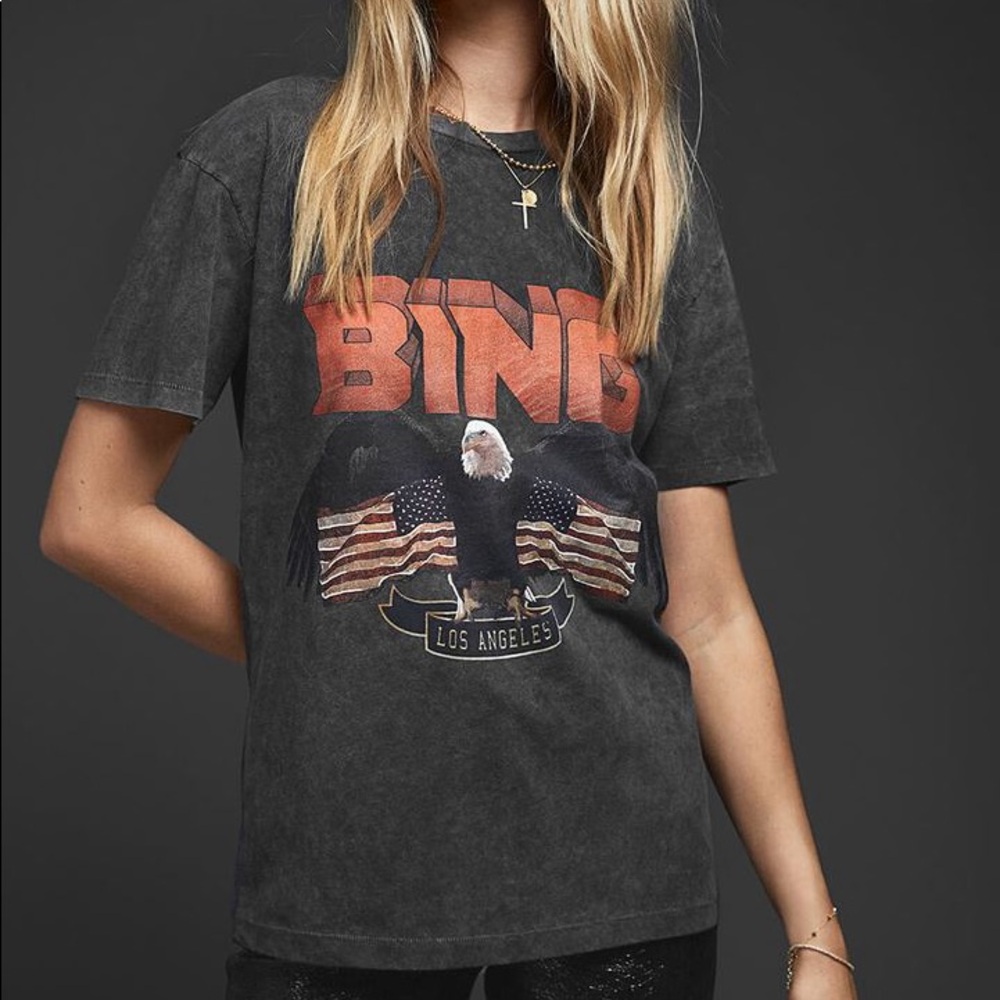 ANINE BING Vintage Bing Tee Washed Black